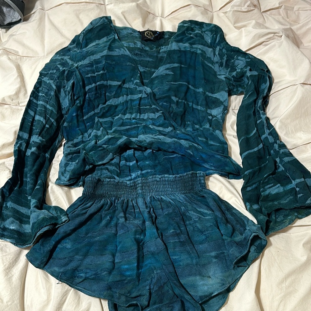 Boho flowy two piece set.